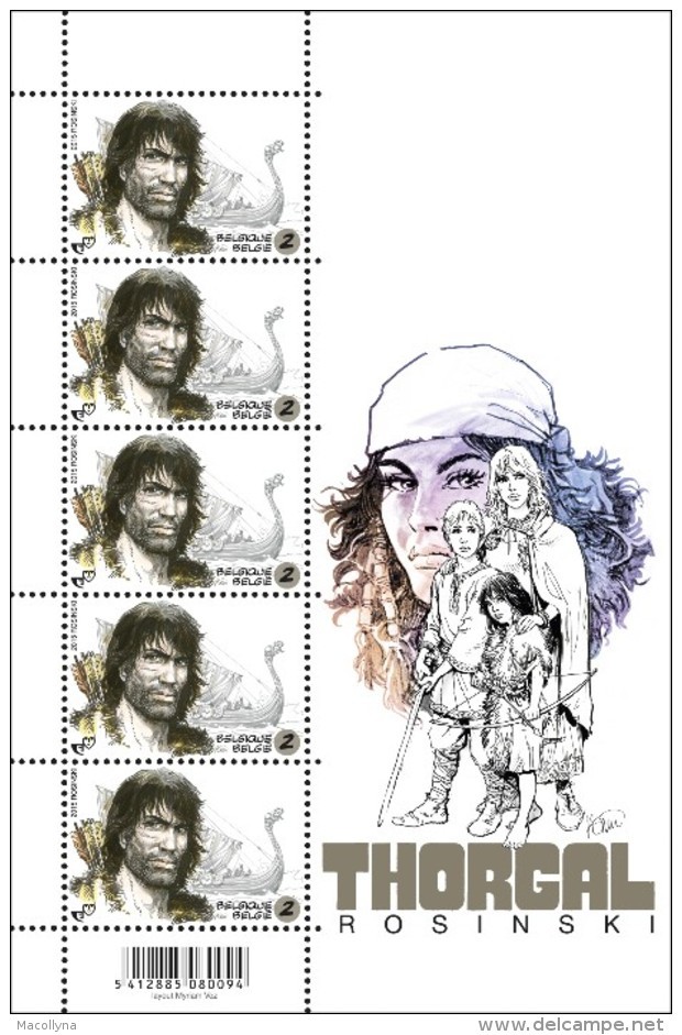 Thorgal Rosinski** 4484** Cartoon / Comic / Stripfiguur/ Bande Dessinée Mint Sheet (MNH) - Unused Stamps