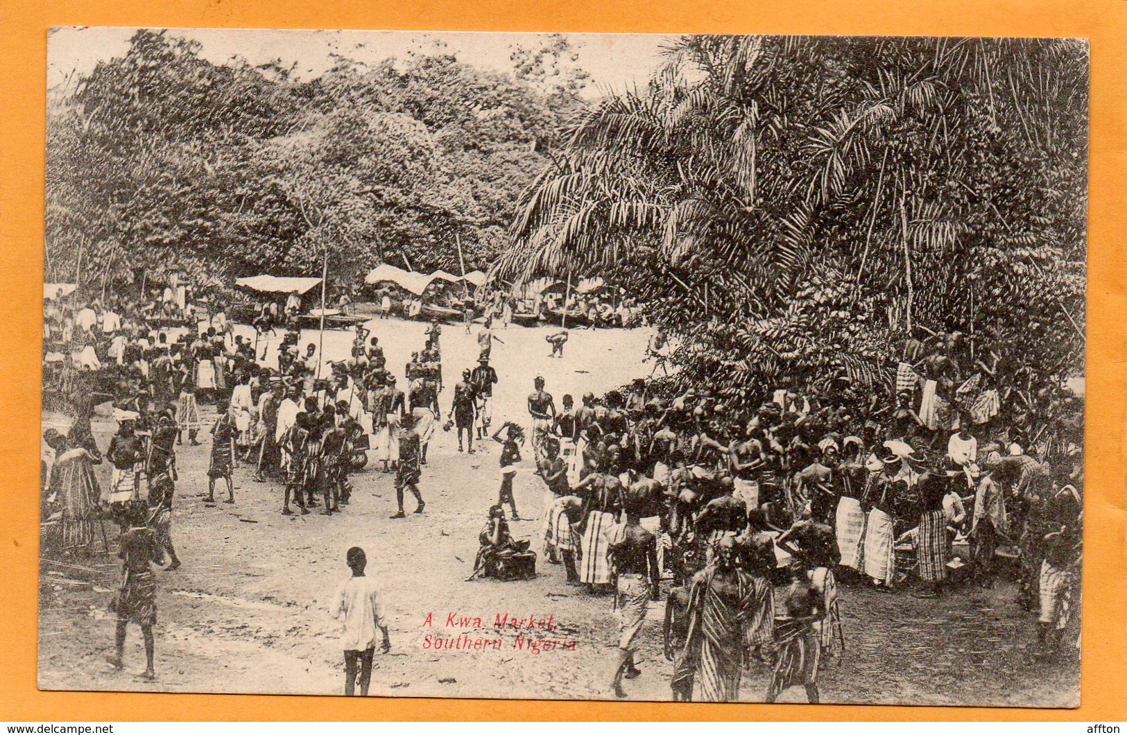 A Kwa Market Nigeria 1905 Postcard Mailed - Nigeria