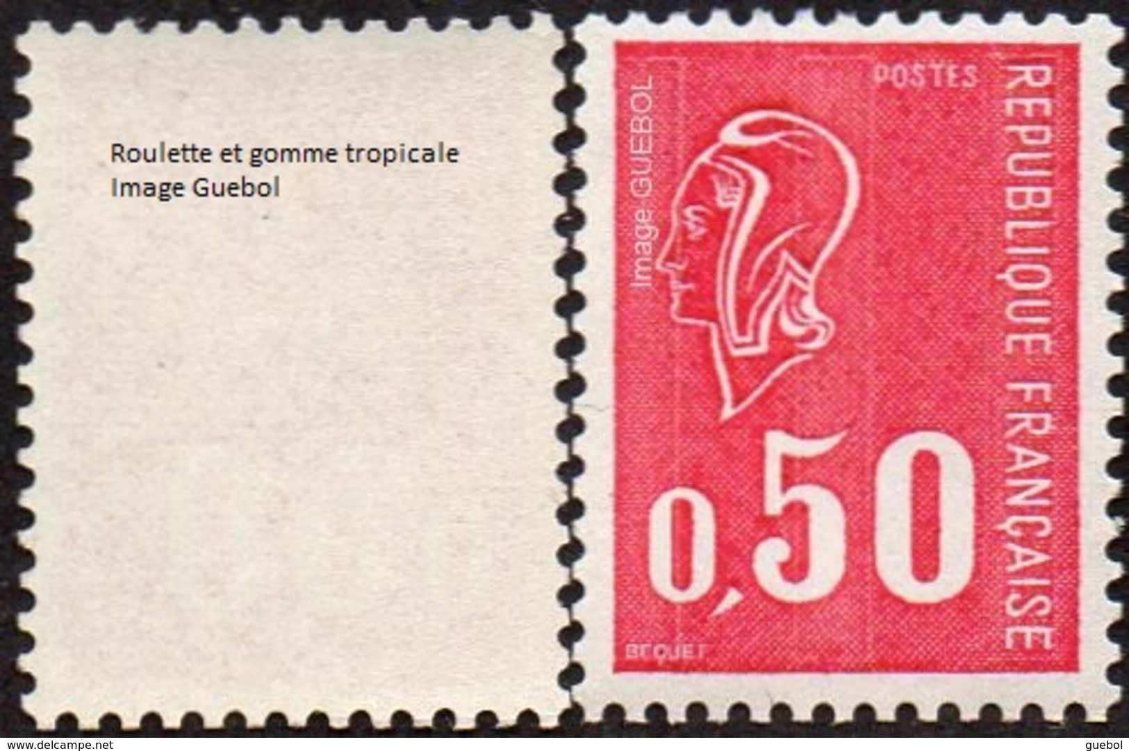 France Variété N° 1664 D ** Marianne De Béquet 3 Bandes De Phosphore Et Gomme Tropicale - Neufs