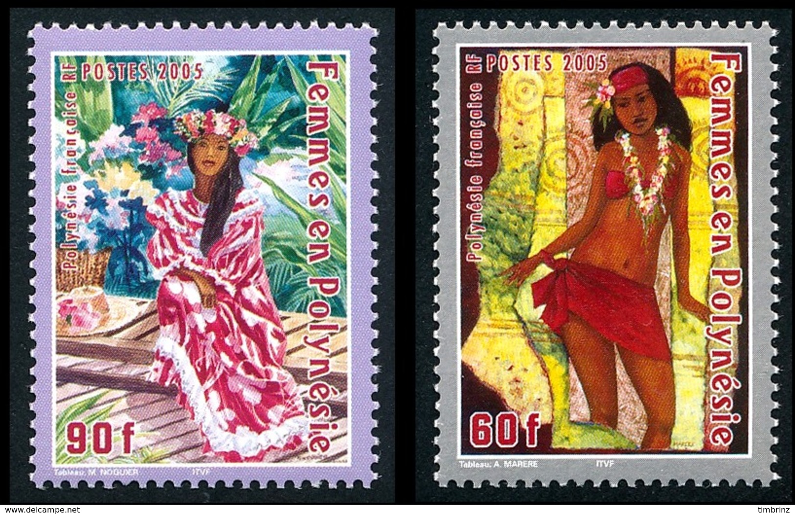 POLYNESIE 2005 - Yv. 740 Et 741 **   Faciale= 1,26 EUR - Femmes En Polynésie (2 Val.)  ..Réf.POL24201 - Unused Stamps