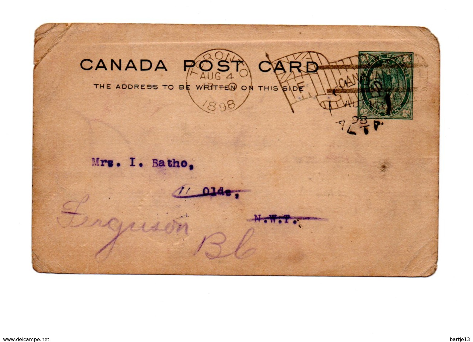 CANADA OLD POSTCARD 1898 - Unclassified