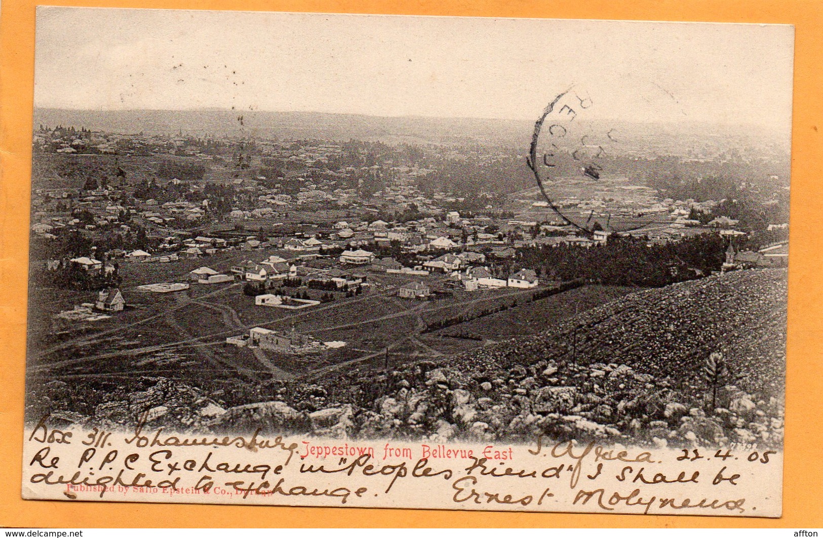 Jeppestown South Africa 1905 Postcard Mailed - Zuid-Afrika