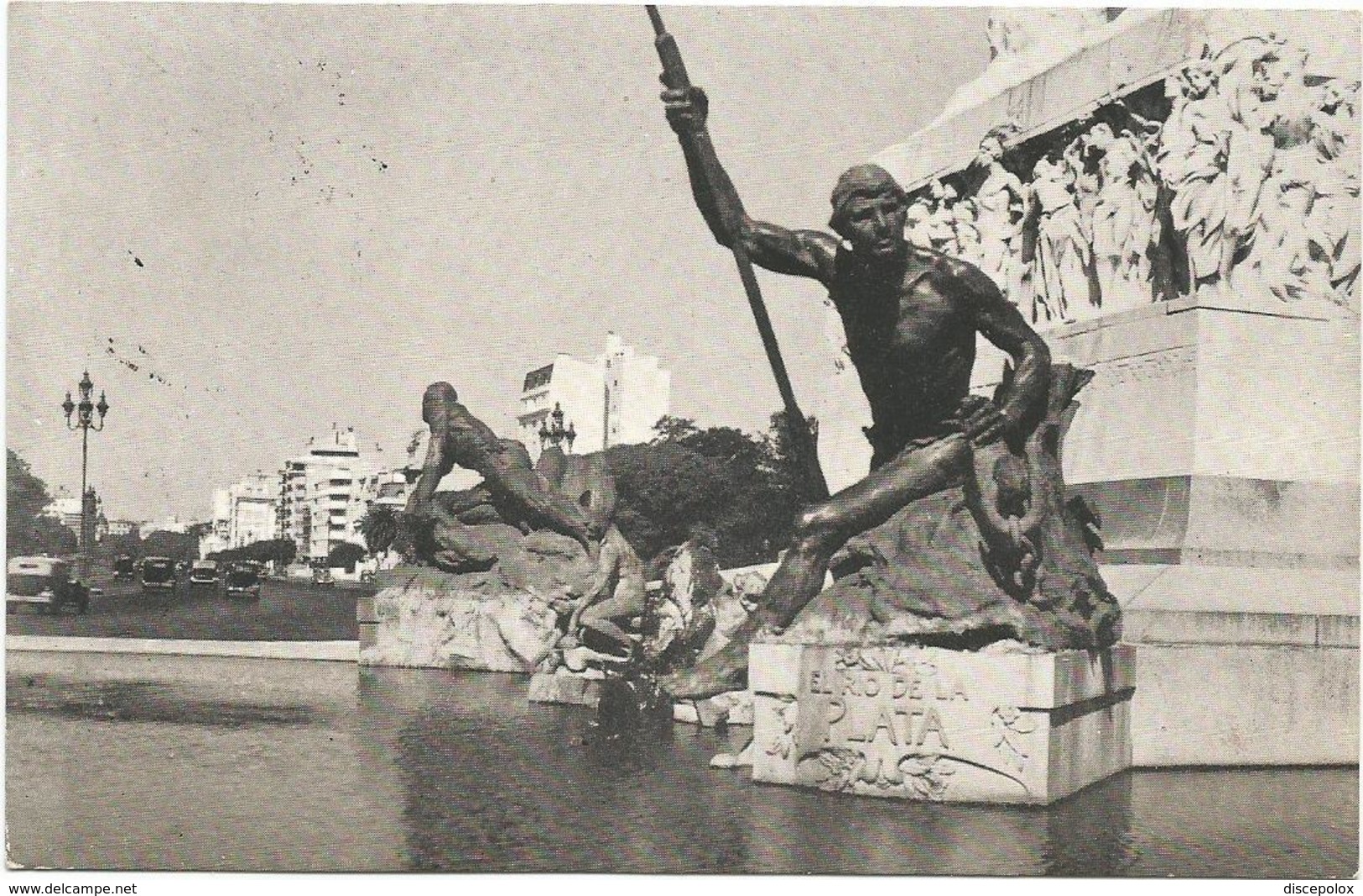 W4208 Buenos Aires - Monumento De Los Espanoles - Detalle / Viaggiata 1952 - Argentina