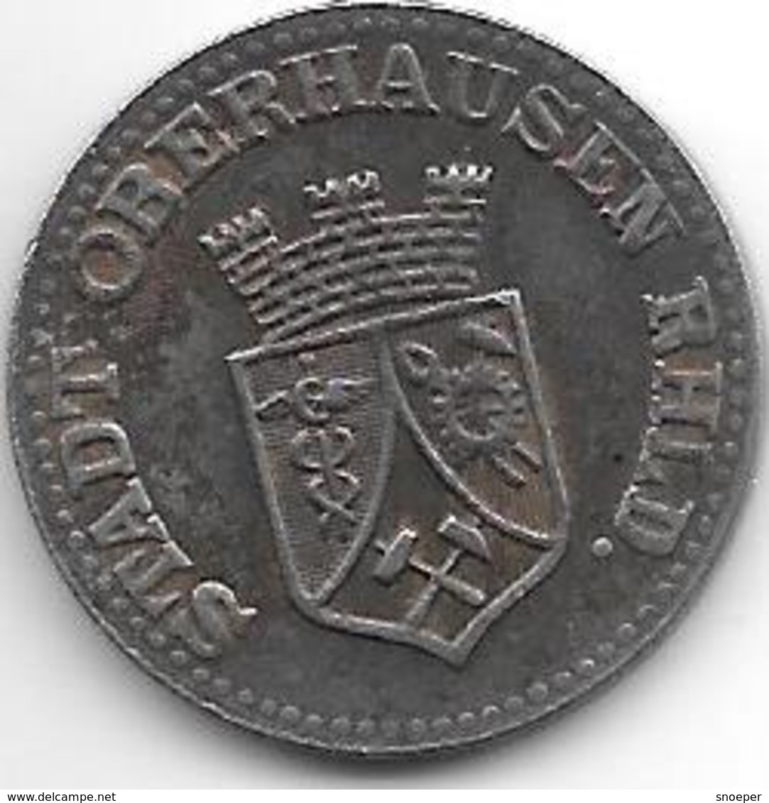 *notgeld Oberhausen 10 Pfennig 1919 Fe 10507.2 - Autres & Non Classés