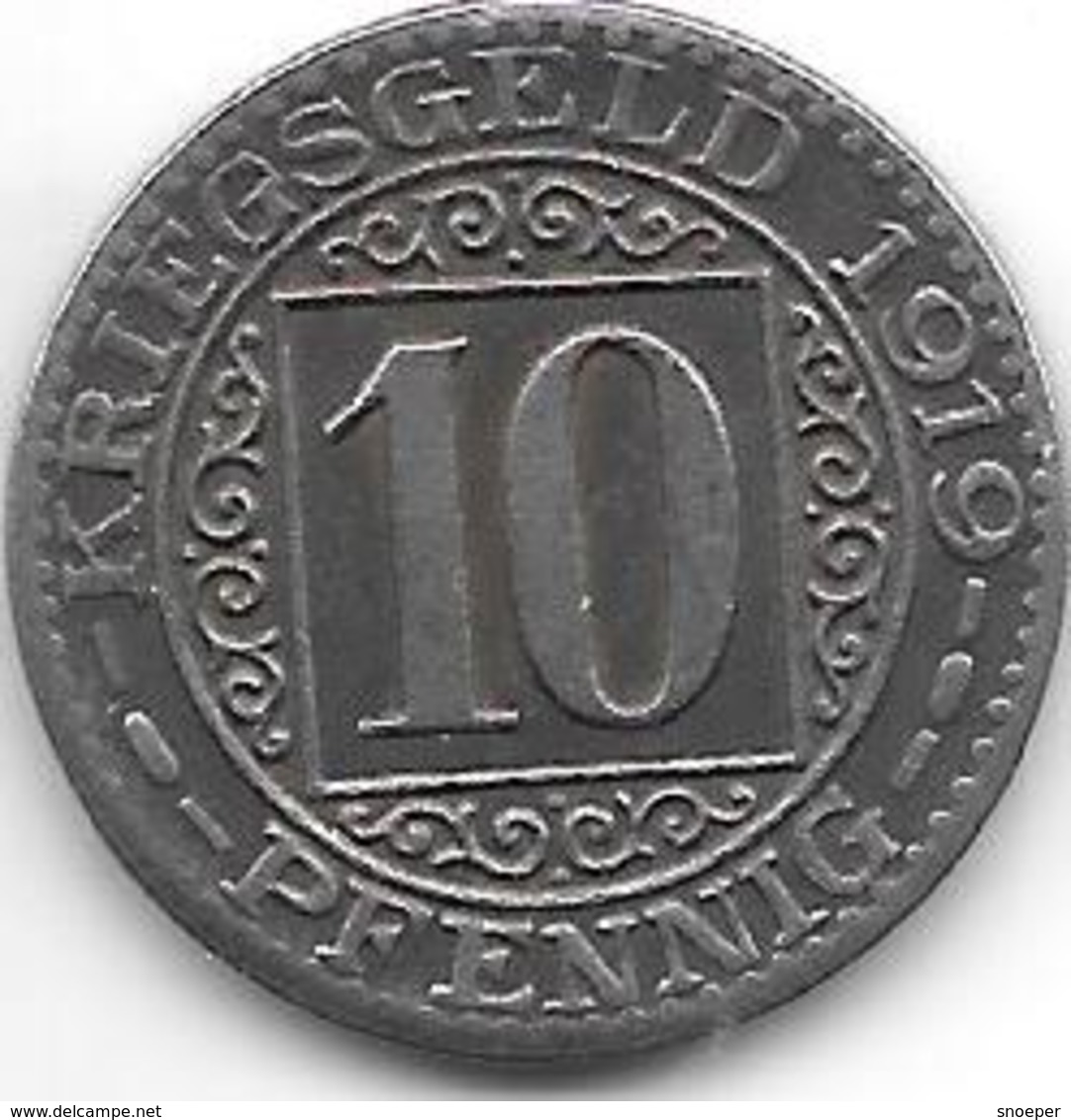 *notgeld Oberhausen 10 Pfennig 1919 Fe 10507.2 - Autres & Non Classés