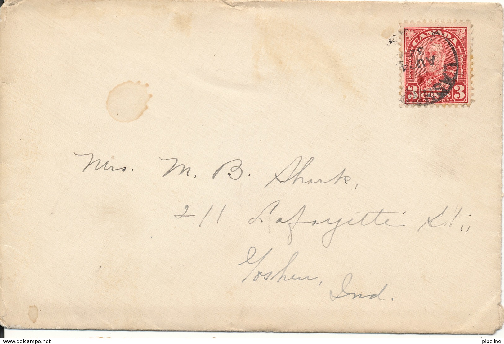 Canada Cover Sent To USA Lashburn 24-8-1932 - Covers & Documents