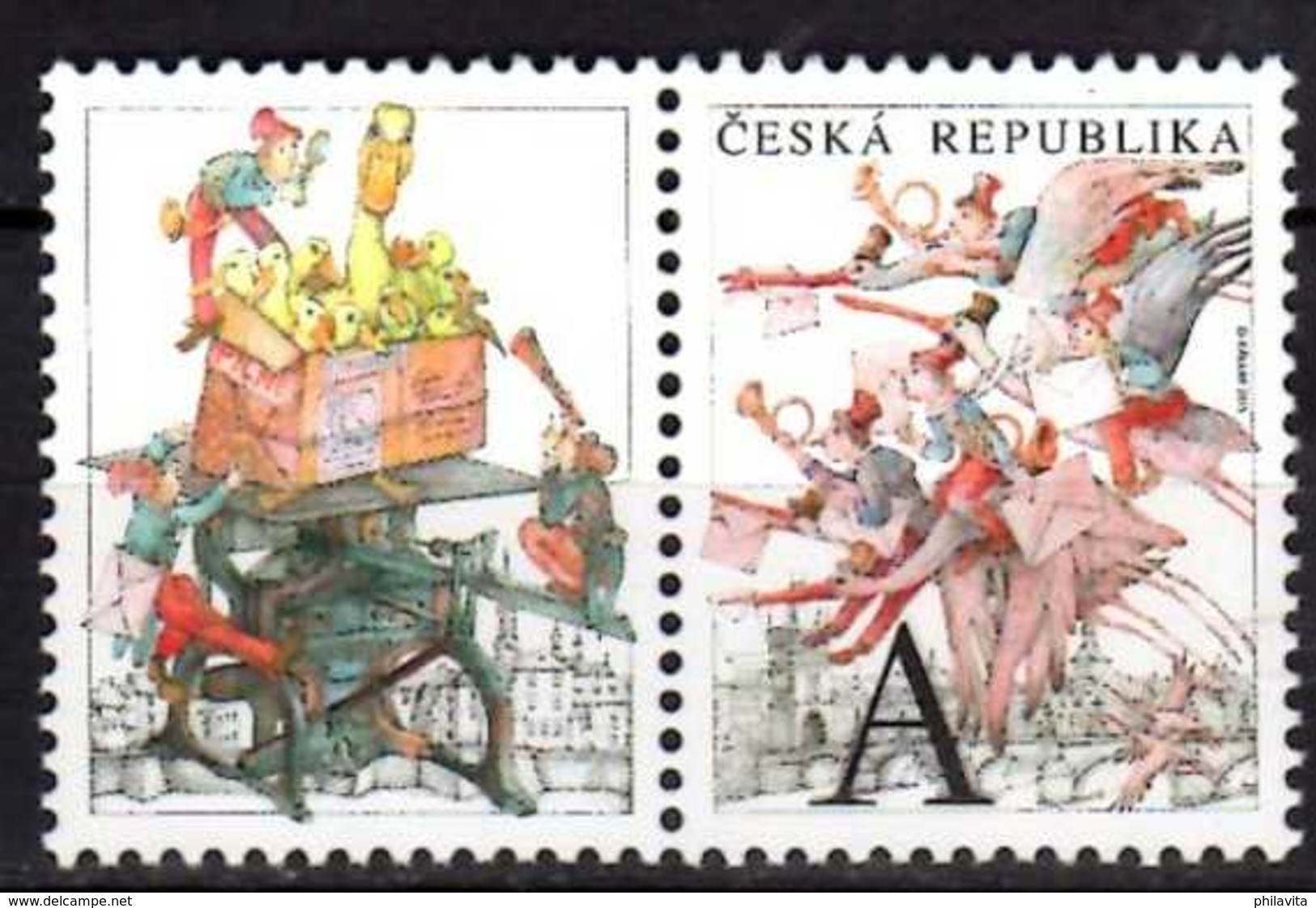 2015 Czech Rep. - Grüss Marke / Greetings Stamps -Flying Post With Coupon - MNH** MI KB 839 ZD - Ungebraucht