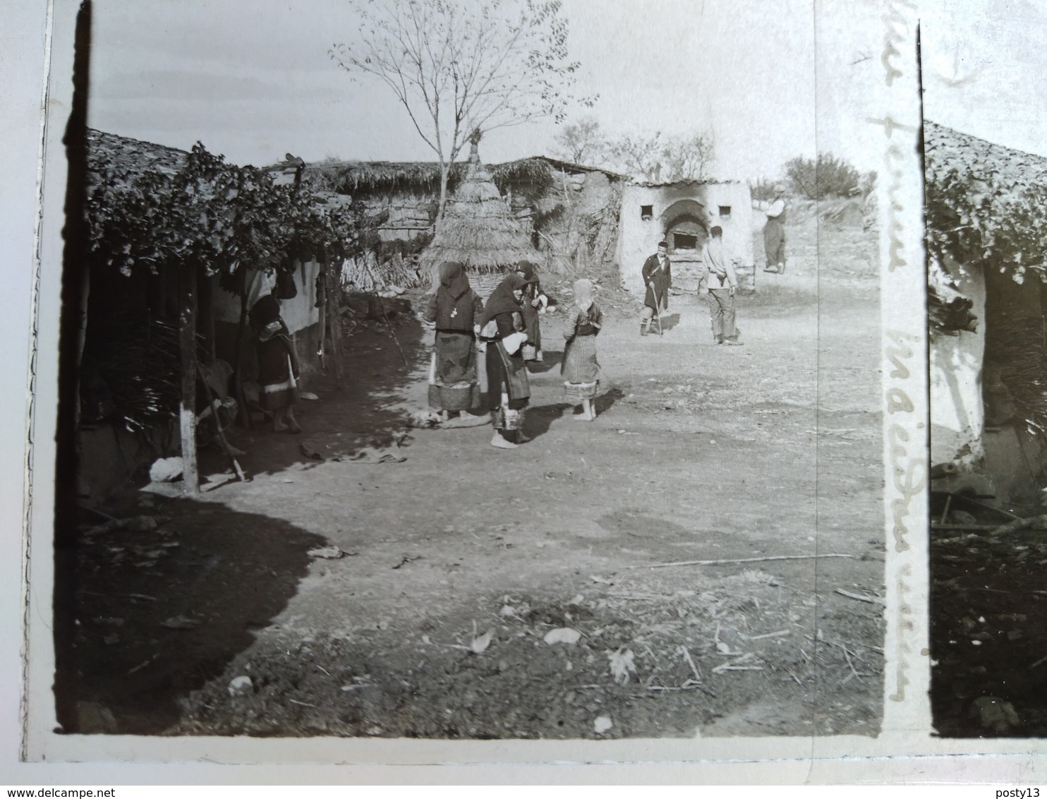 GRÈCE- Macédoine - Une Ferme En Macédoine - Plaque De Verre Stéréoscopique 6x13 - 1918 - TBE - Diapositiva Su Vetro