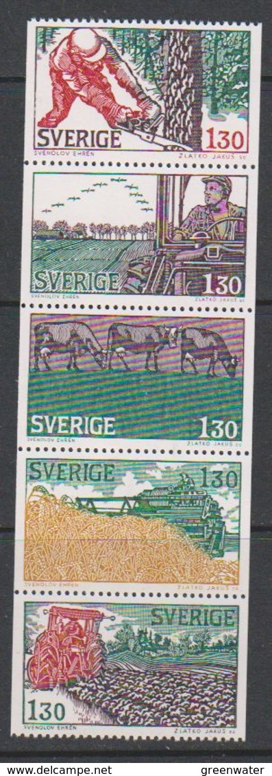 Sweden 1979 Landwirtschaft 5v From Booklet ** Mnh (44108G) - Ongebruikt