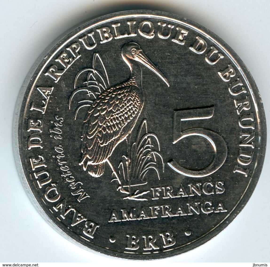 Burundi 5 Francs 2014 Oiseau Mycteria Ibis UNC KM 27 - Burundi