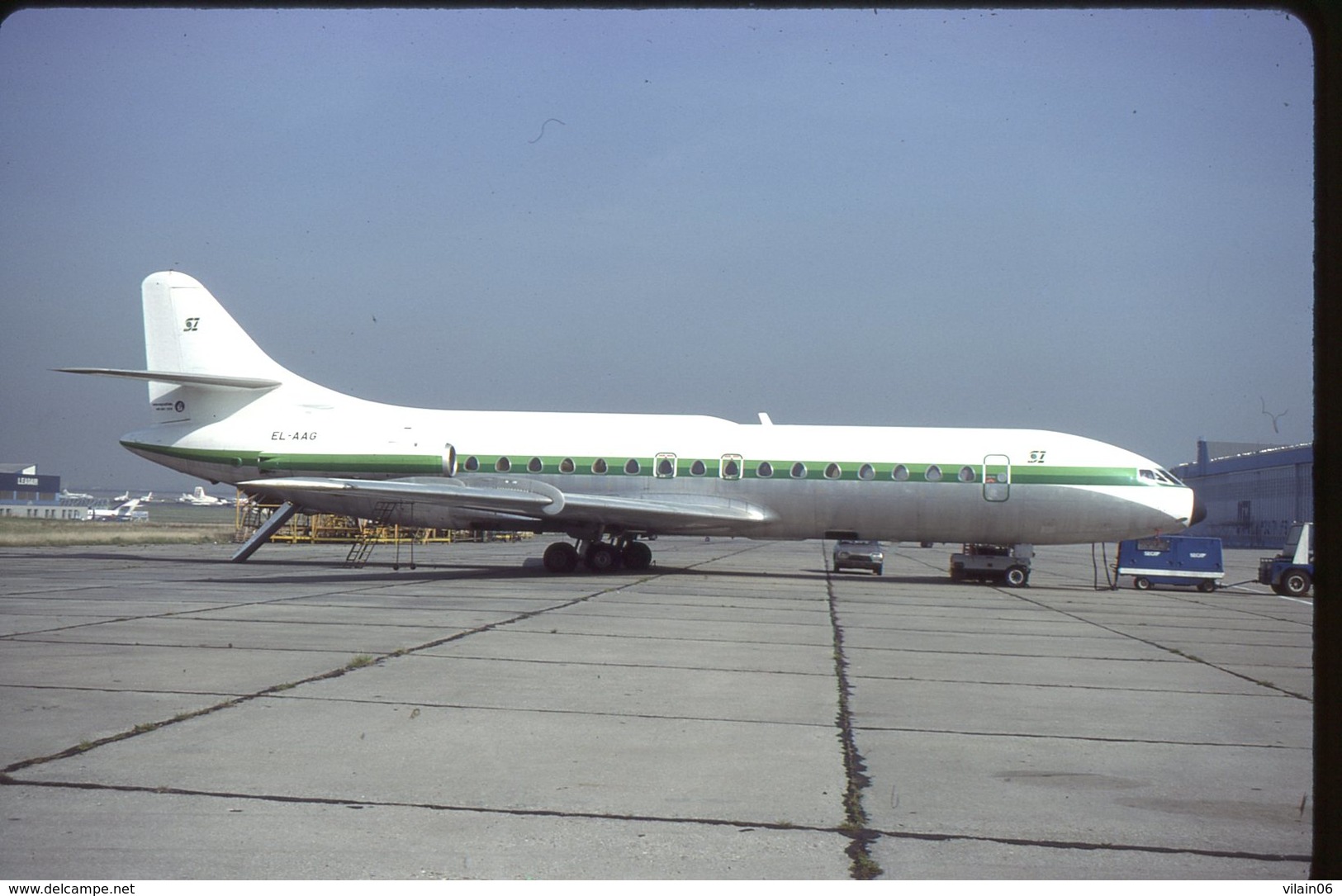 ATLANTIC AVIATION  CARAVELLE 3  EL-AAG /    DIAPOSITIVE KODAK ORIGINAL - Diapositives