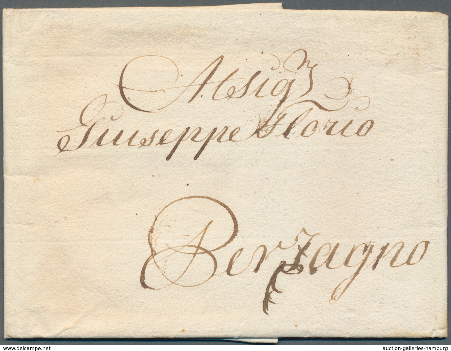 Österreich - Vorphilatelie: 1825, Entire Letter From Trieste, 25th October 1825, According To Text A - ...-1850 Prefilatelia