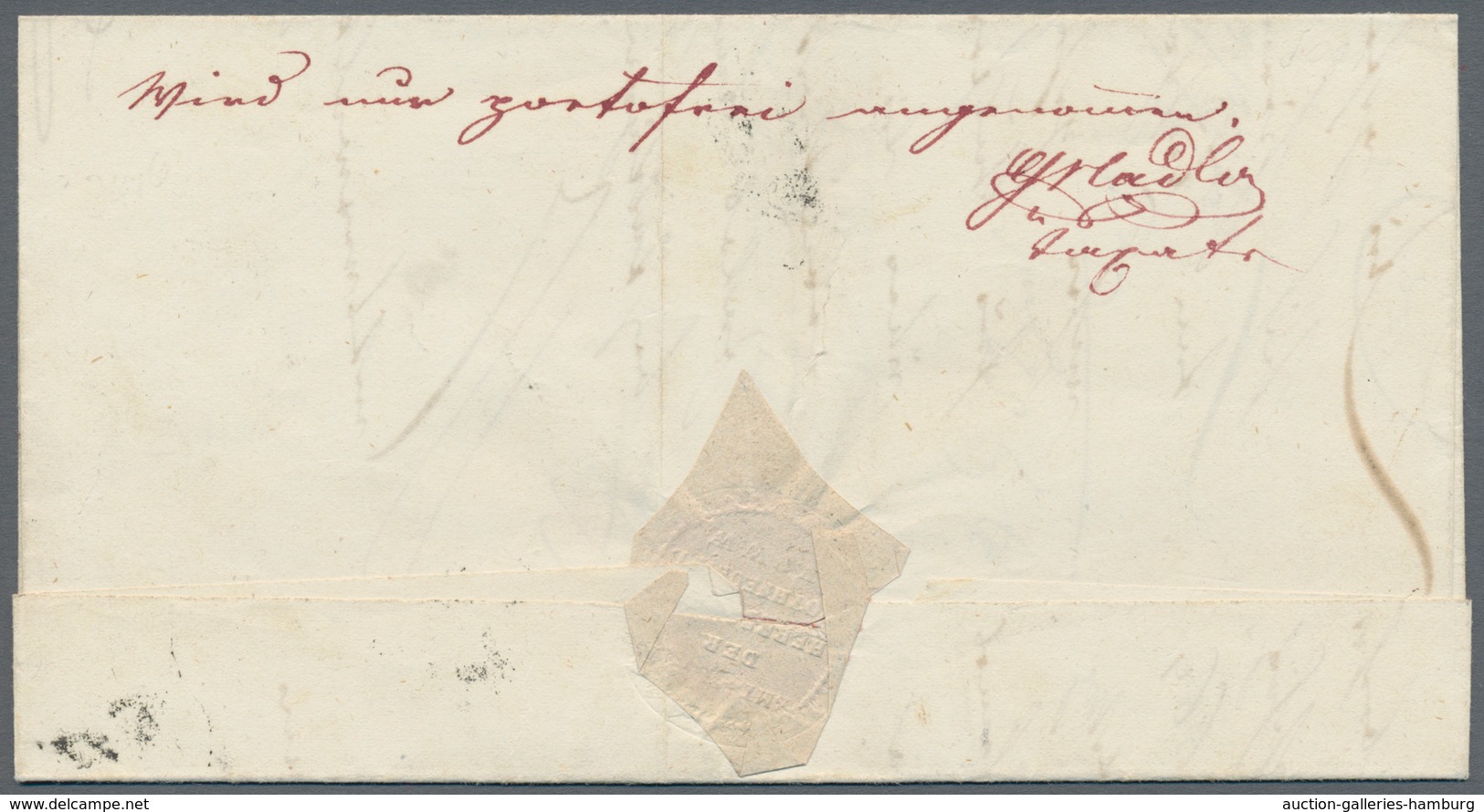 Österreich - Vorphilatelie: 1849, Wiener Stadtpost, Kompletter Faltbrief Von Der Amtsverwaltung Roth - ...-1850 Prephilately