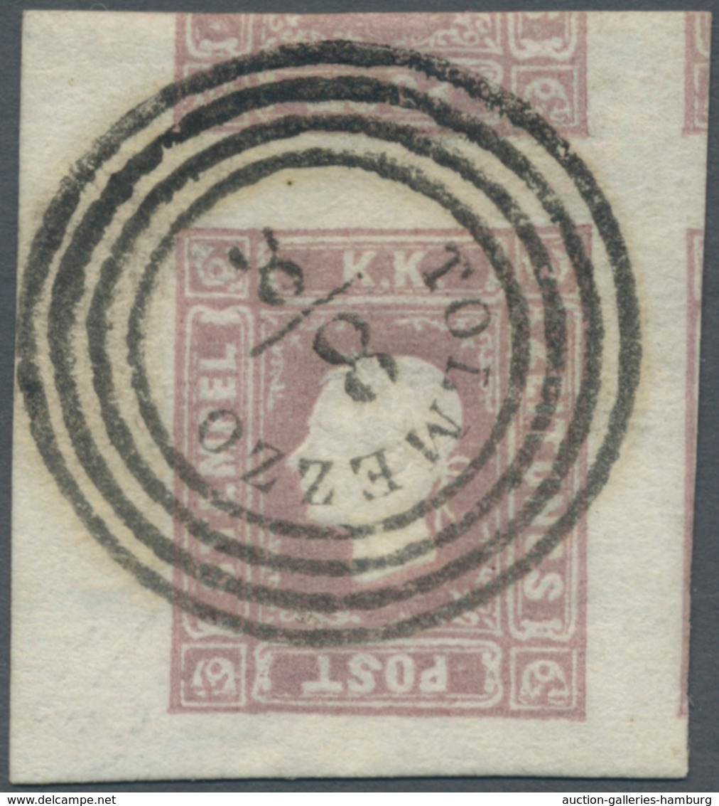 Österreich: 1859, (1,05 Kreuzer/Soldi) Dunkellila Zeitungsmarke, Type II, Linkes Randstück (6,5 Mm), - Unused Stamps