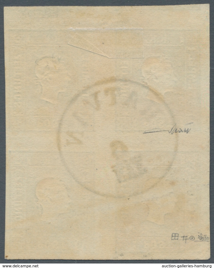 Österreich: 1859, (1,05 Kreuzer) Grau Zeitungsmarke, Type II, Viererblock, Farbintensiv Und Prägefri - Ungebraucht