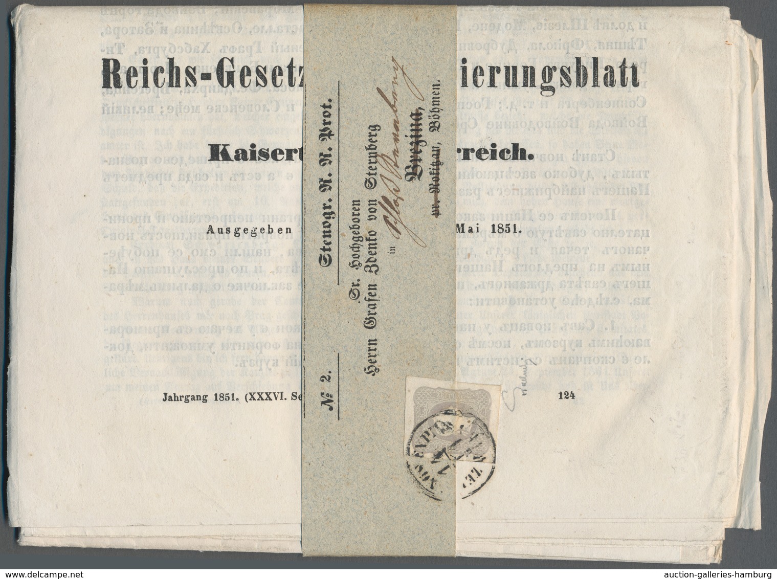 Österreich: 1861, (1,05 Kreuzer) Grauviolett Zeitungsmarke, Allseits Breitrandig, übergehend Entwert - Neufs