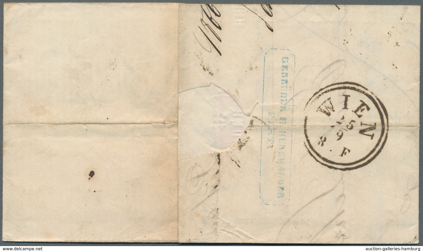 Österreich: 1866/1867, Zwei Unzureichend Frankierte Briefe Nach Frankreich: Faltbriefhülle 1866 Fran - Ungebraucht