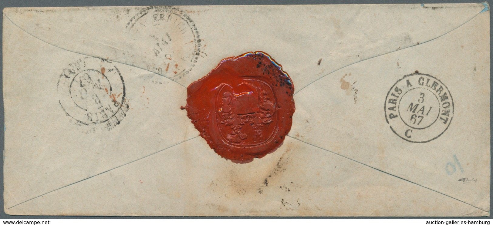 Österreich: 1866/1867, Zwei Unzureichend Frankierte Briefe Nach Frankreich: Faltbriefhülle 1866 Fran - Neufs