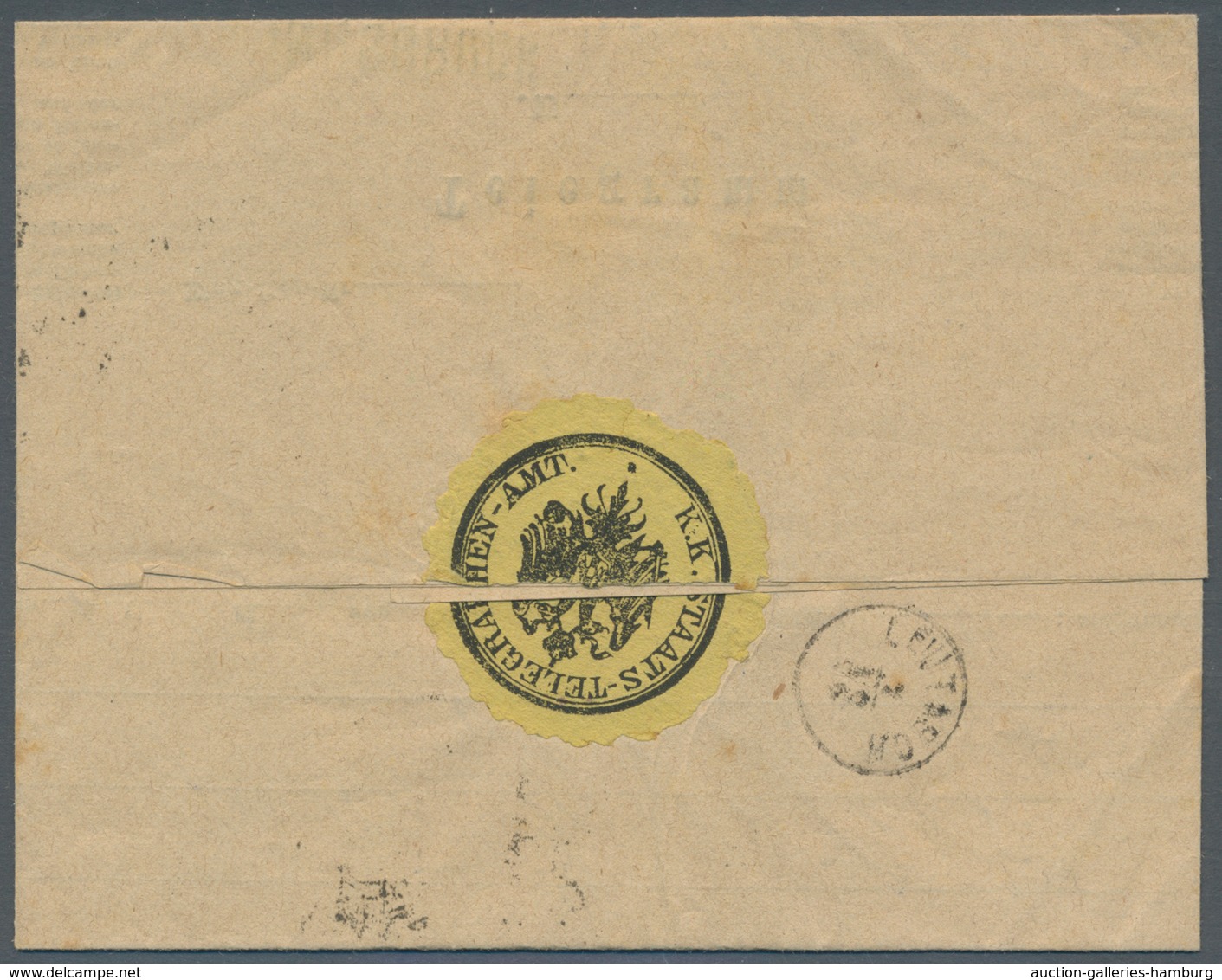 Österreich: 1863, 15 Kr Braun, Grober Druck, Tarifgerecht Auf Vollständigem Telegramm Von INNSBRUCK - Nuevos