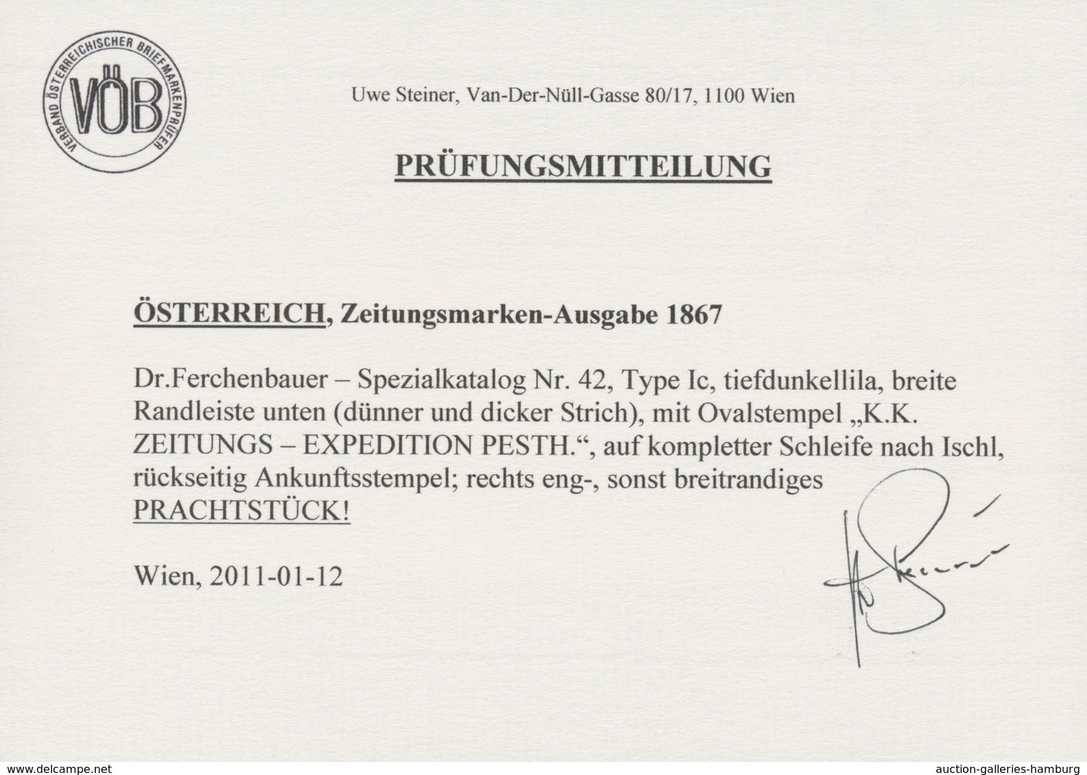 Österreich: 1867, (1 Kr) Merkurkopf Zeitungsmarke, Partie mit 4 verschiedenen Einzelfrankaturen auf