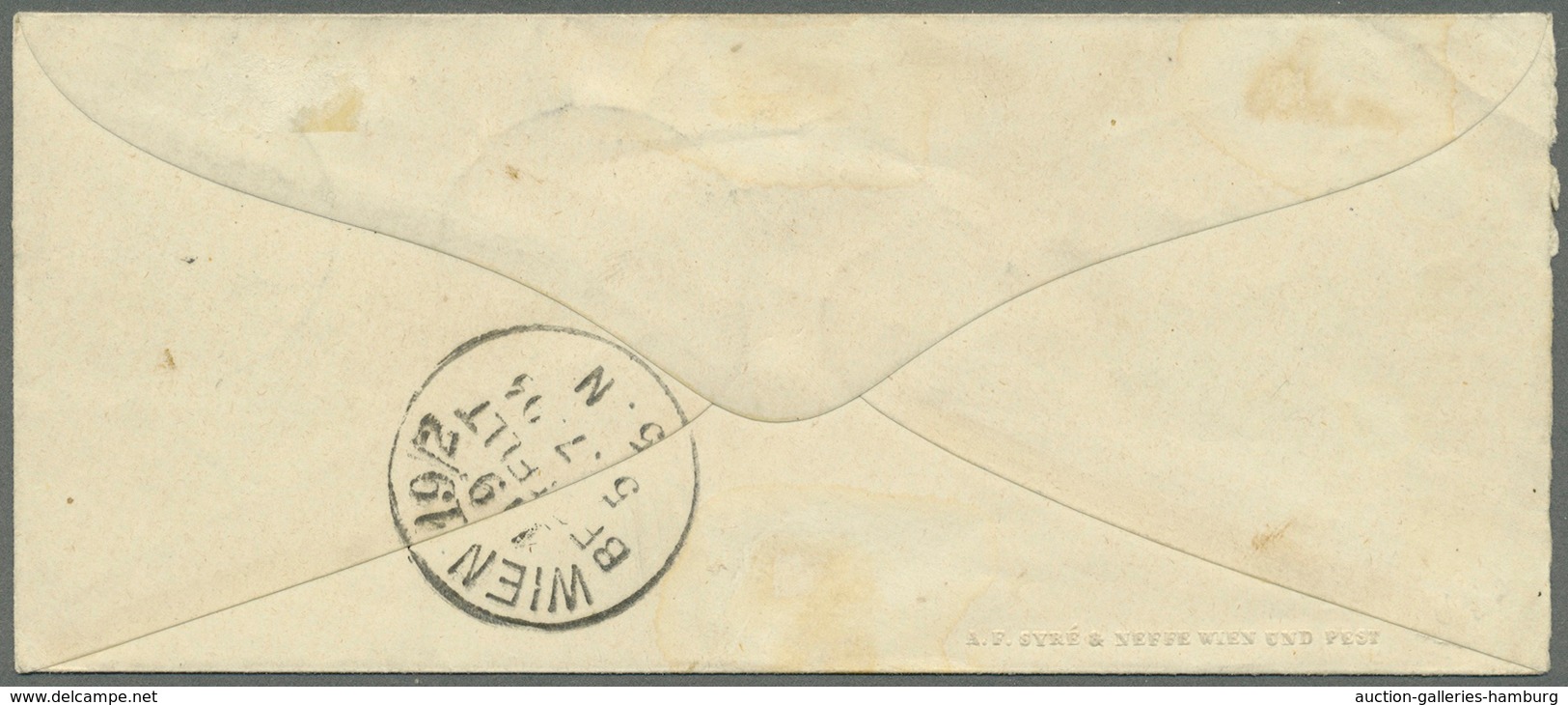 Österreich: 1894 (5.7.), Kleinformatiger Briefumschlag Frankiert Mit Paar Der 1 Kr. Grau Sowie Diago - Unused Stamps