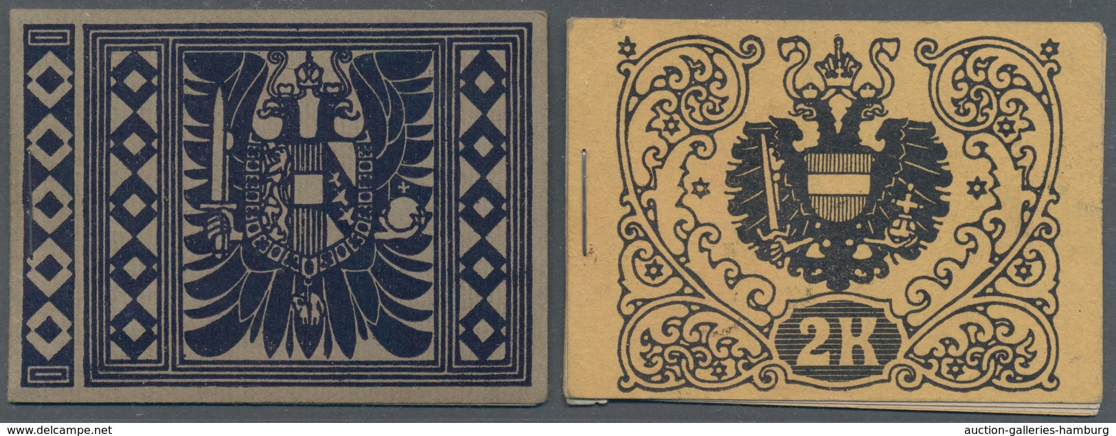 Österreich: 1908/1916, Zwei Markenheftchen Je Ohne Heftchenblätter, Etwas Spuren. (Mi. 5.400,- € Für - Unused Stamps