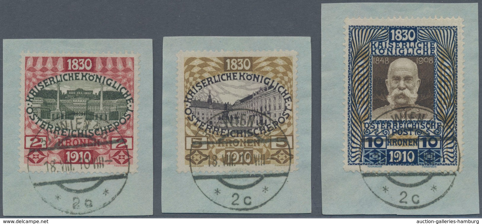 Österreich: 1910, 80. Geburtstag Von Kaiser Franz Joseph, 1 H Bis 10 Kr, Kompletter Satz Von 17 Wert - Ungebraucht