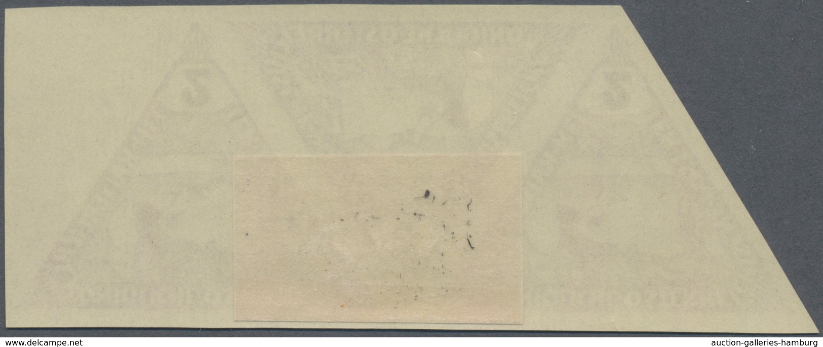 Österreich: 1916, 2 H. Lilakarmin Drucksachen-Eilmarke, Ungezähnter 3er-Streifen, Ungebraucht Mit Se - Ungebraucht