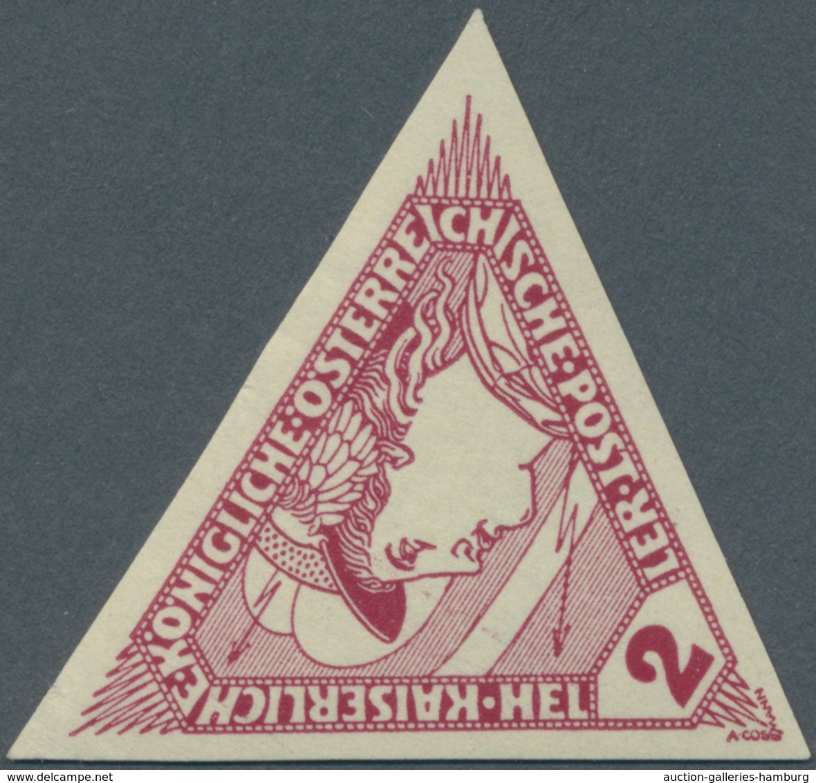 Österreich: 1916, 2 H Merkurkopf Ungezähnt, Postfrisch In Unsignierter Prachterhaltung, Foto-Kurzbef - Nuevos