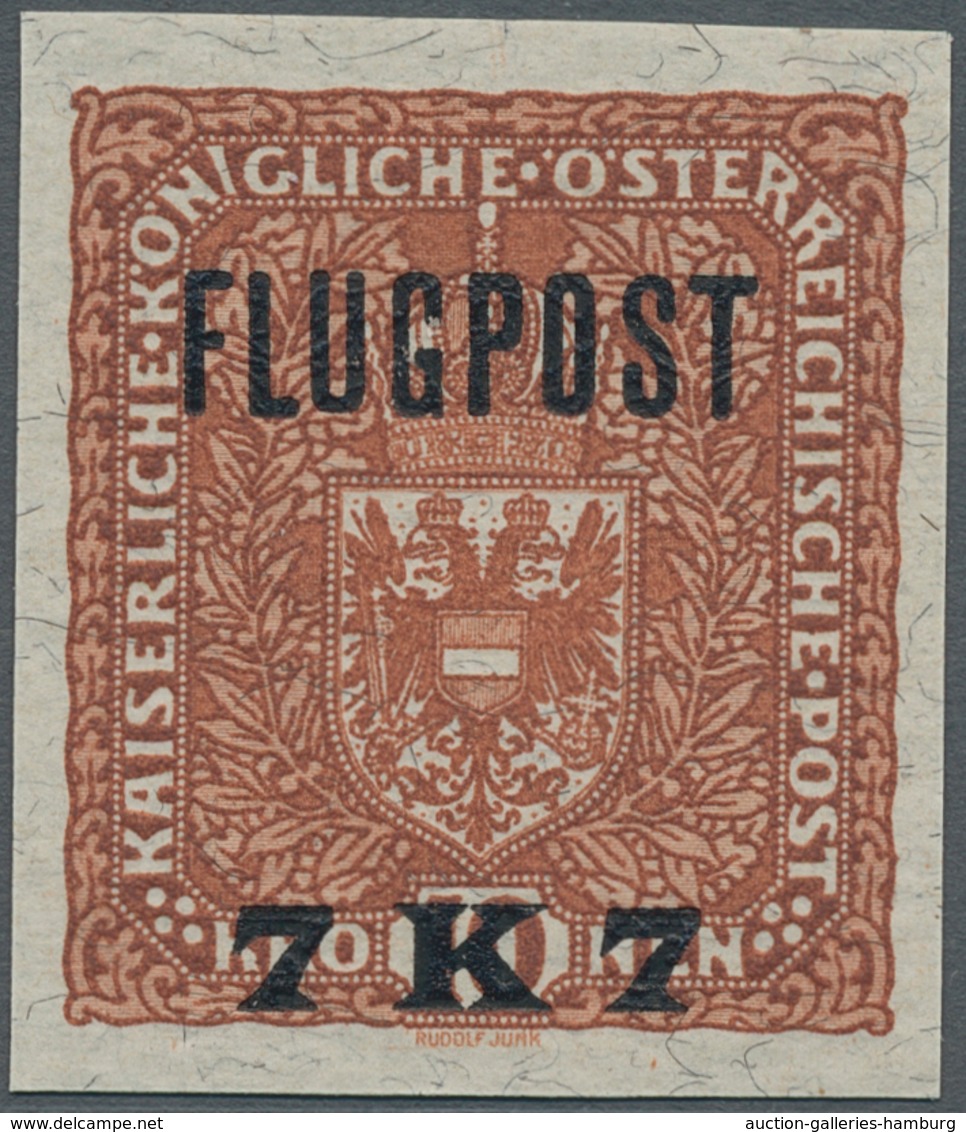 Österreich: 1918, Nicht Verausgabte 7 K FLUGPOST Auf 10 K Für Die Linie Wien - Kiew, Ungezähntes Pos - Unused Stamps