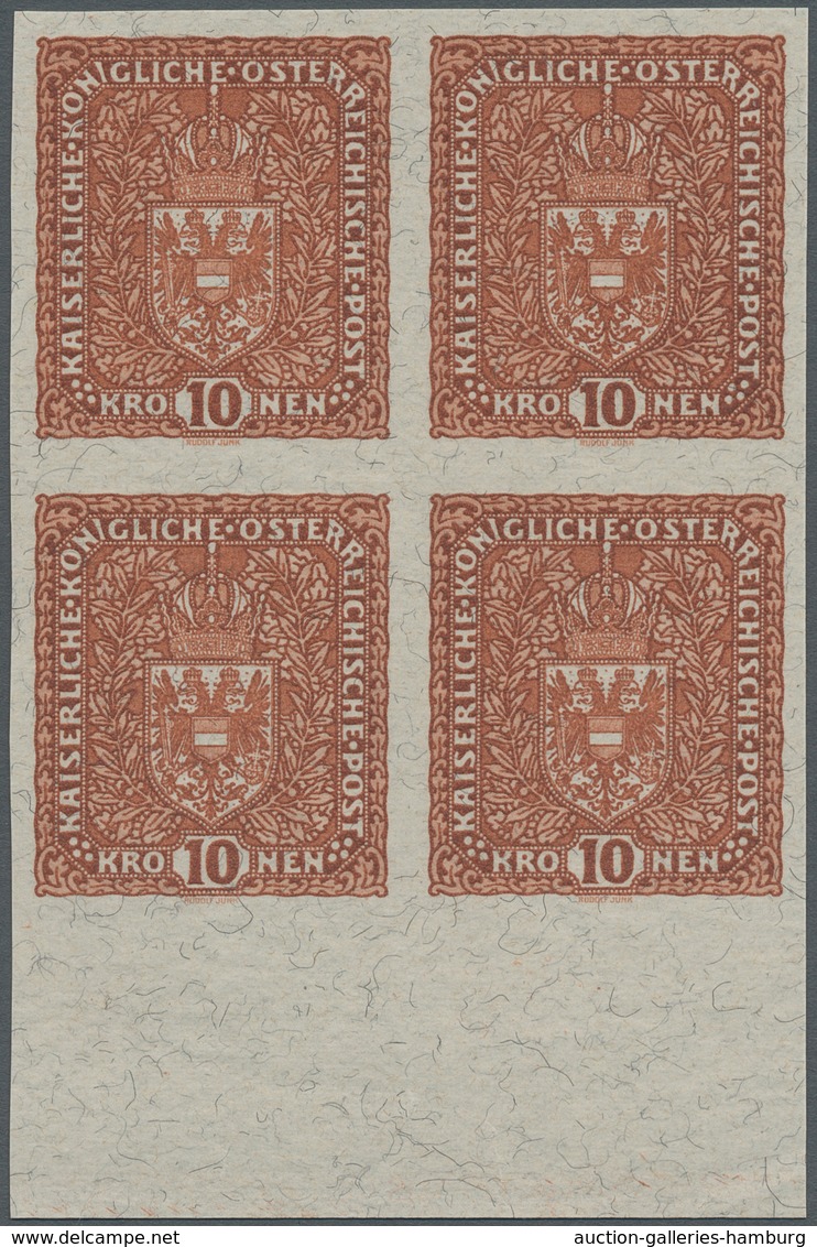 Österreich: 1918, Flugpost 10 Kr. Rotbraun NICHT VERAUSGABTER Probedruck Ungezähnt Und OHNE Aufdruck - Unused Stamps