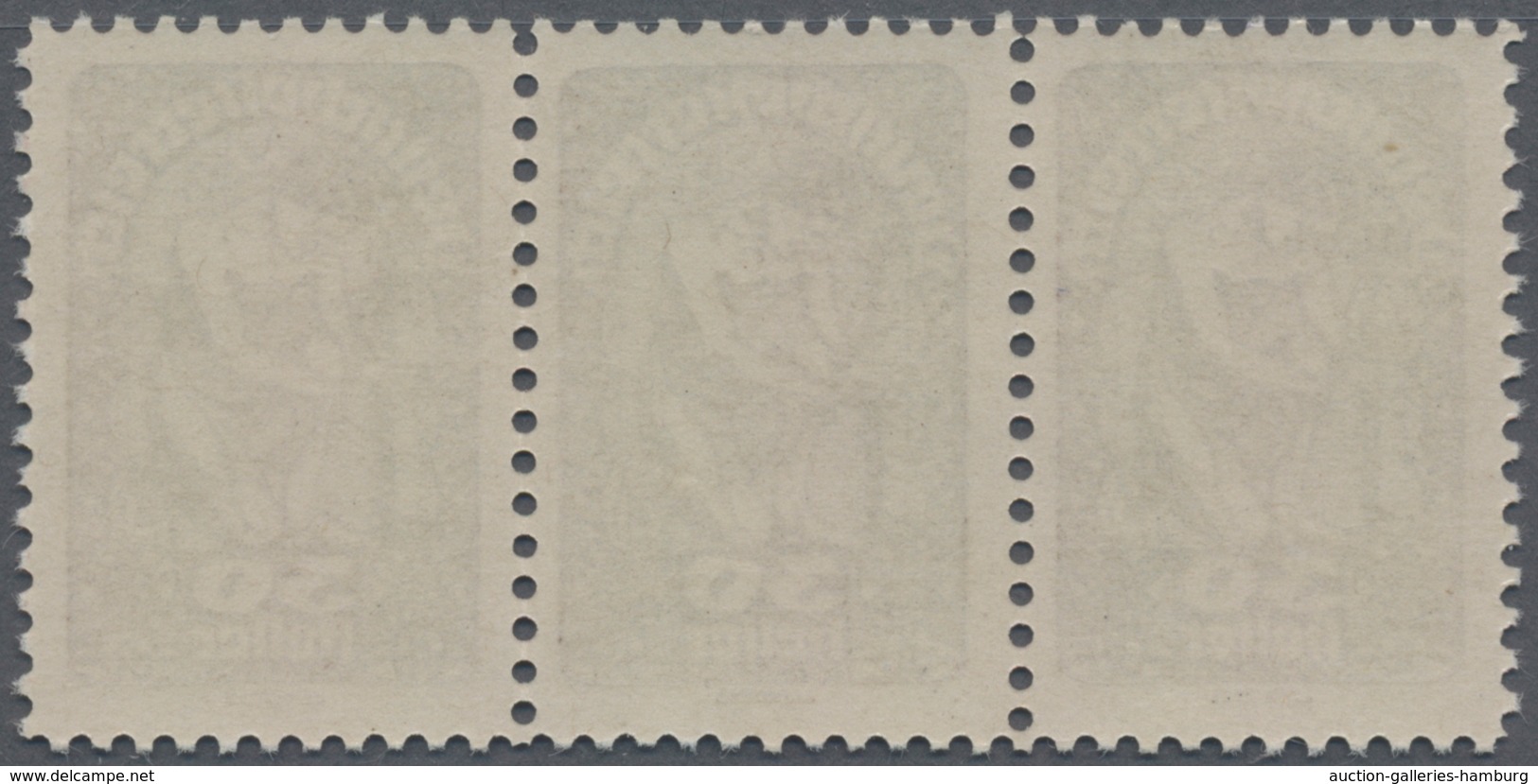 Österreich: 1919, Freimarken 30 H. Braun In Abweichender Zähnung 11½, Waagerechter 3er-Streifen, Pos - Nuevos