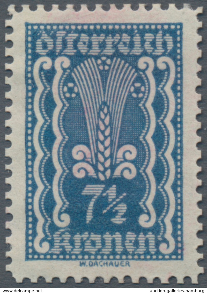 Österreich: 1922, Freimarken, 7½ Kr., Vier Verschiedene Farbproben In Abweichenden Farben Und Mit Li - Nuevos