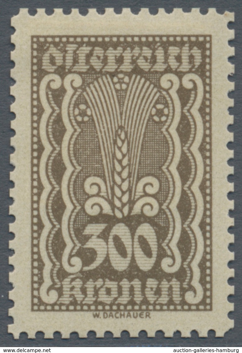 Österreich: 1922, Freimarken 300 Kr. Zwölf Verschiedene Gezähnte Farbproben Auf Weißem Bzw. Gelblich - Nuevos