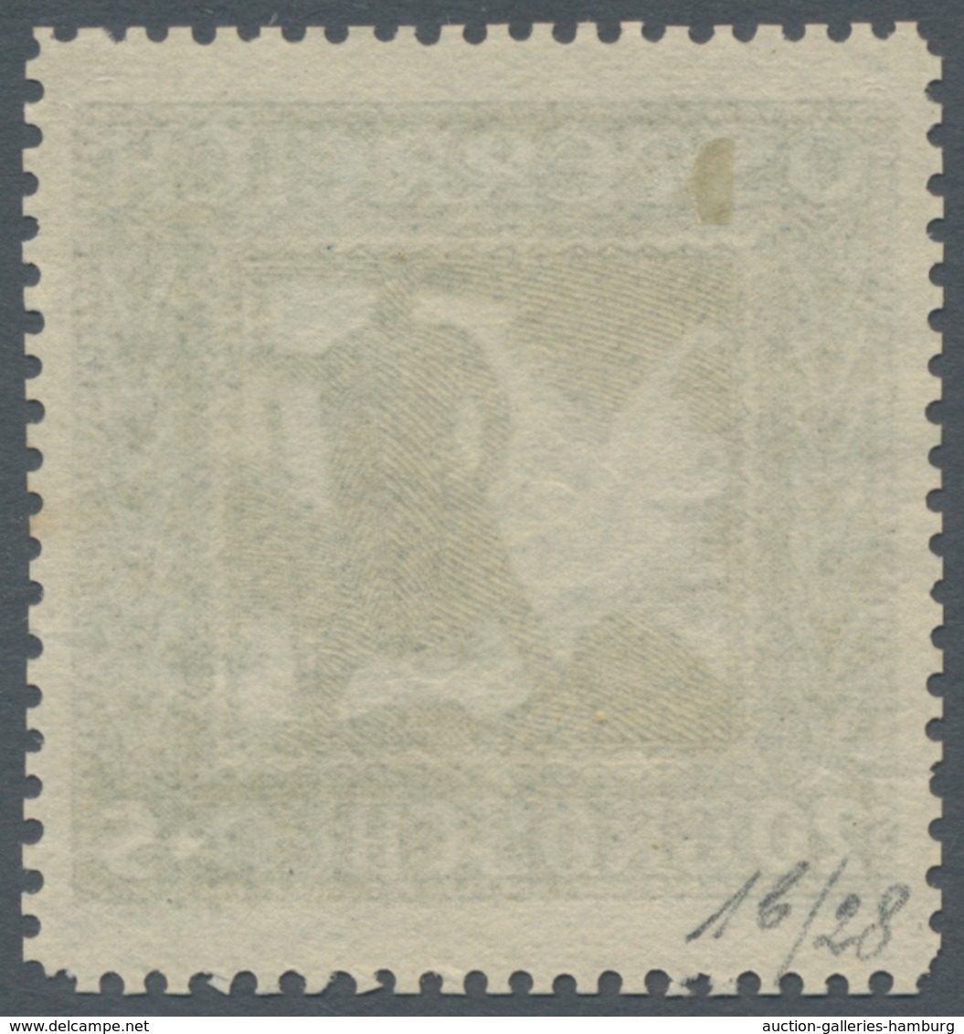 Österreich: 1926, 20 Gr. + 5 Gr. "Nibelungensage", Farbprobe In Dunkelgraugrün Auf Ungummiertem Papi - Unused Stamps