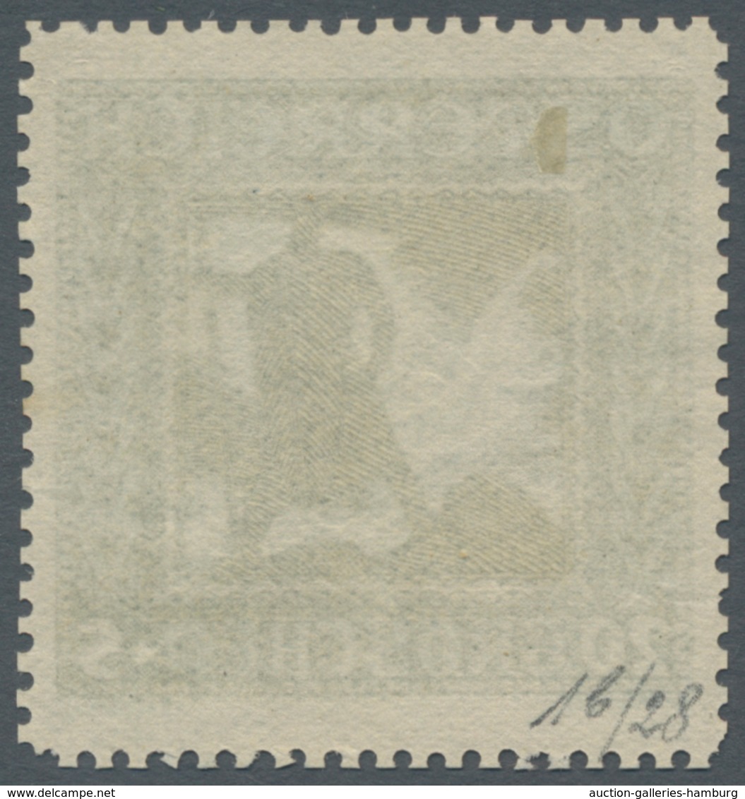 Österreich: 1926, 20 Gr. + 5 Gr. "Nibelungensage", Farbprobe In Dunkelgraugrün Auf Ungummiertem Papi - Neufs
