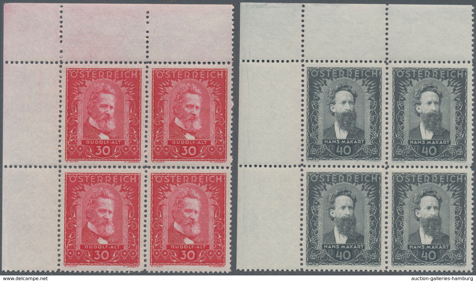 Österreich: 1932, Wohlfahrt: Österreichische Maler, Kompletter Postfrischer Luxus-Satz Von 6 Werten, - Unused Stamps