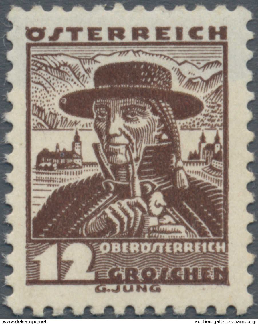 Österreich: 1934, 12 G Volkstrachten Auf Geklebter Papierbahn, Postfrisch In Unsignierter Top-Erhalt - Neufs