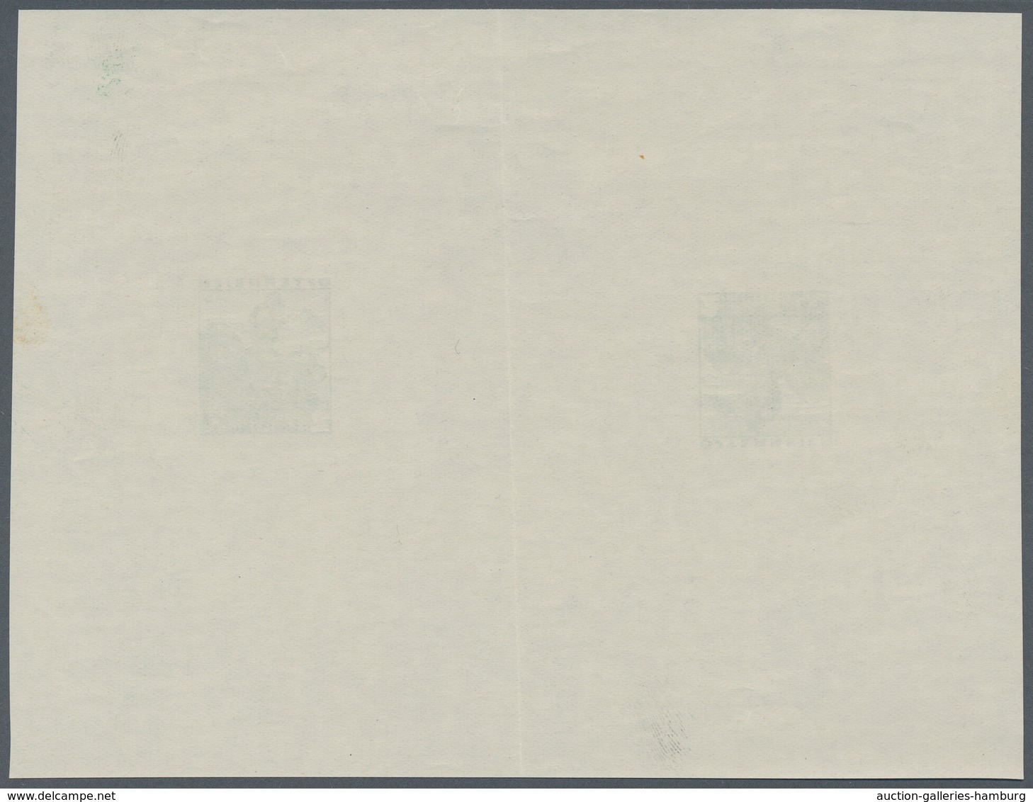 Österreich: 1934, 2 S Dunkelgelbsmaragdgrün Ungezähnt, Einmaliger Probedruck-Kleinbogen Mit Zwei Wer - Unused Stamps
