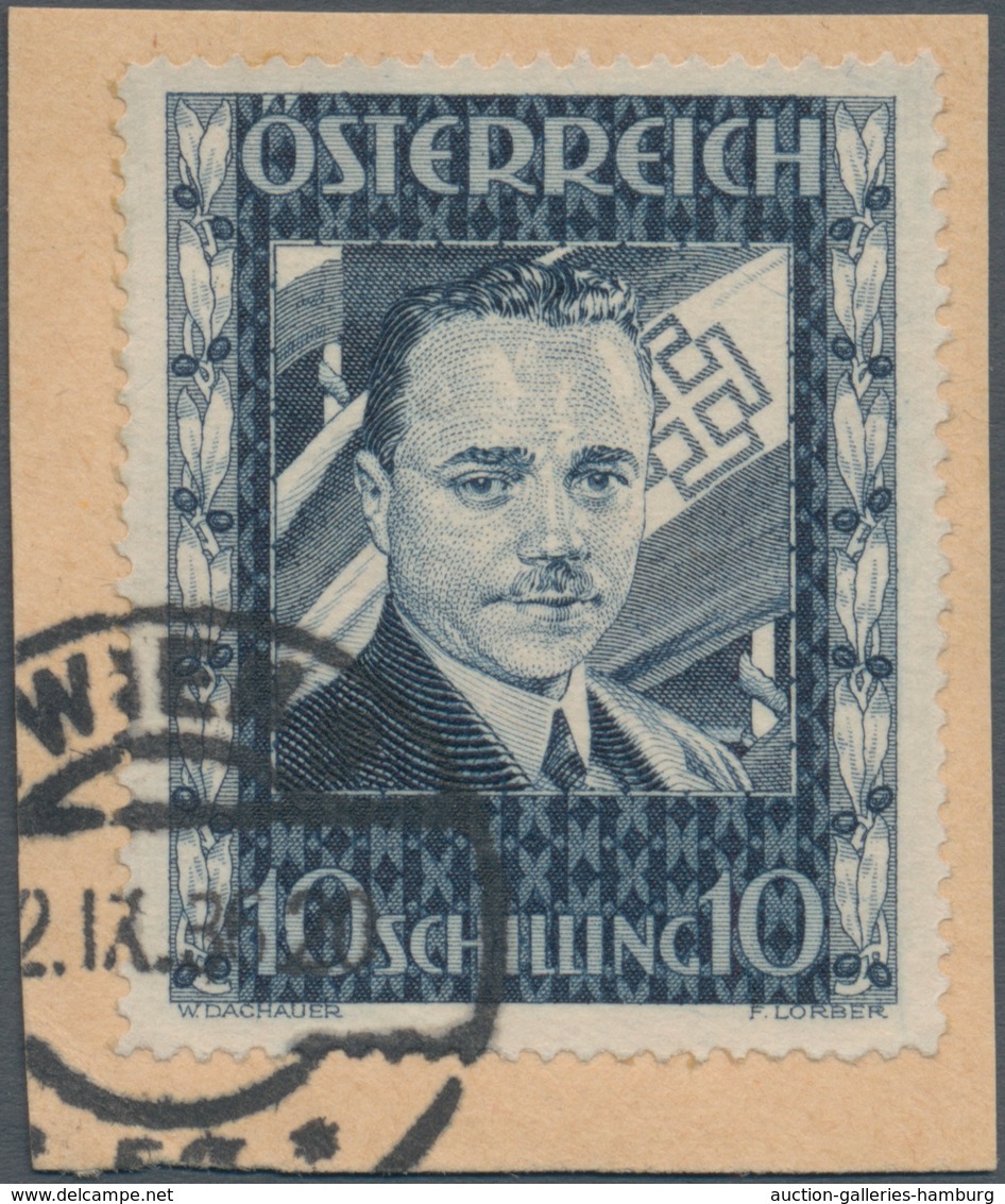 Österreich: 1936, 10 S Dollfuß Mit Nahezu Vollständigem, Zeitgerechtem Tagesstempel WIEN 8 2.IX.36 A - Nuevos