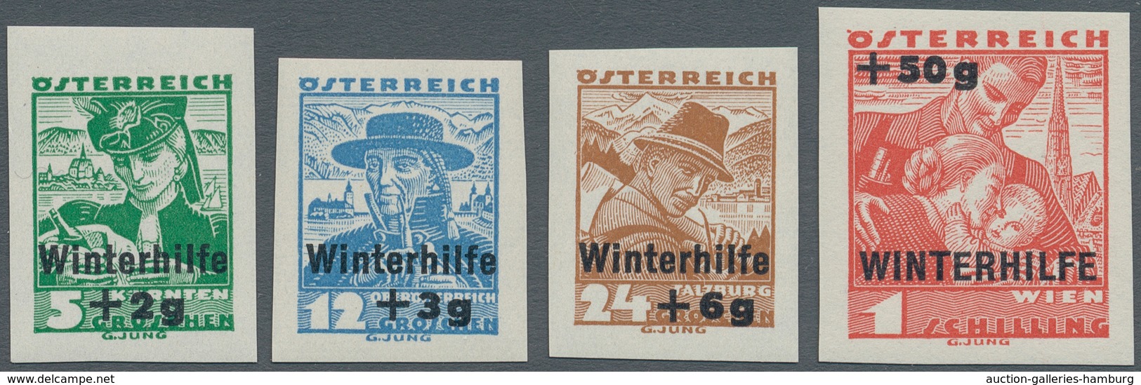 Österreich: 1935, Winterhilfe II Ungezähnt, Komplett 4 Werte Postfrisch In Unsignierter Top-Erhaltun - Ungebraucht