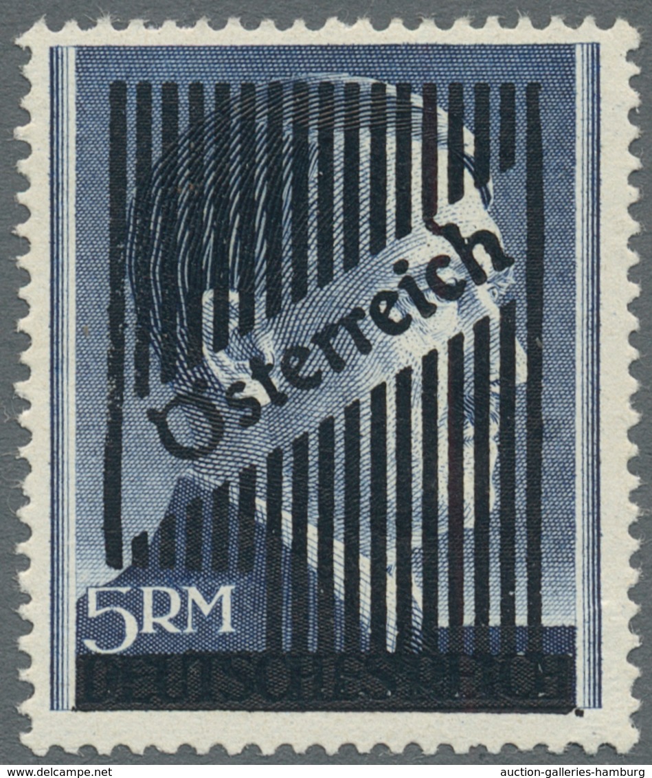 Österreich: 1945, "2 Bis 5 Mk. Unversausgabte Mit PLF V, Feld 6", Postfrische Werte In Tadelloser Er - Unused Stamps