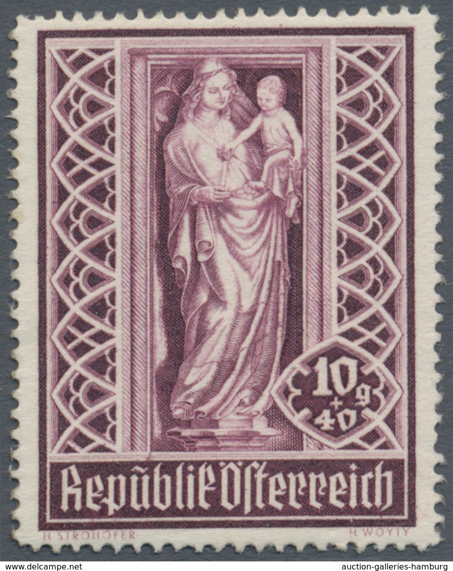 Österreich: 1946, Stephansdom, komplette Serie von zehn Werten je als Probedruck in abweichenden Far