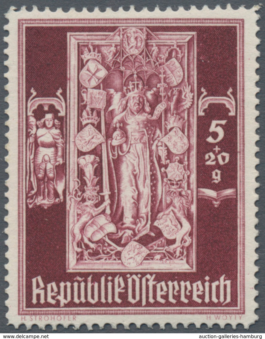 Österreich: 1946, Stephansdom, Komplette Serie Von Zehn Werten Je Als Probedruck In Abweichenden Far - Nuevos