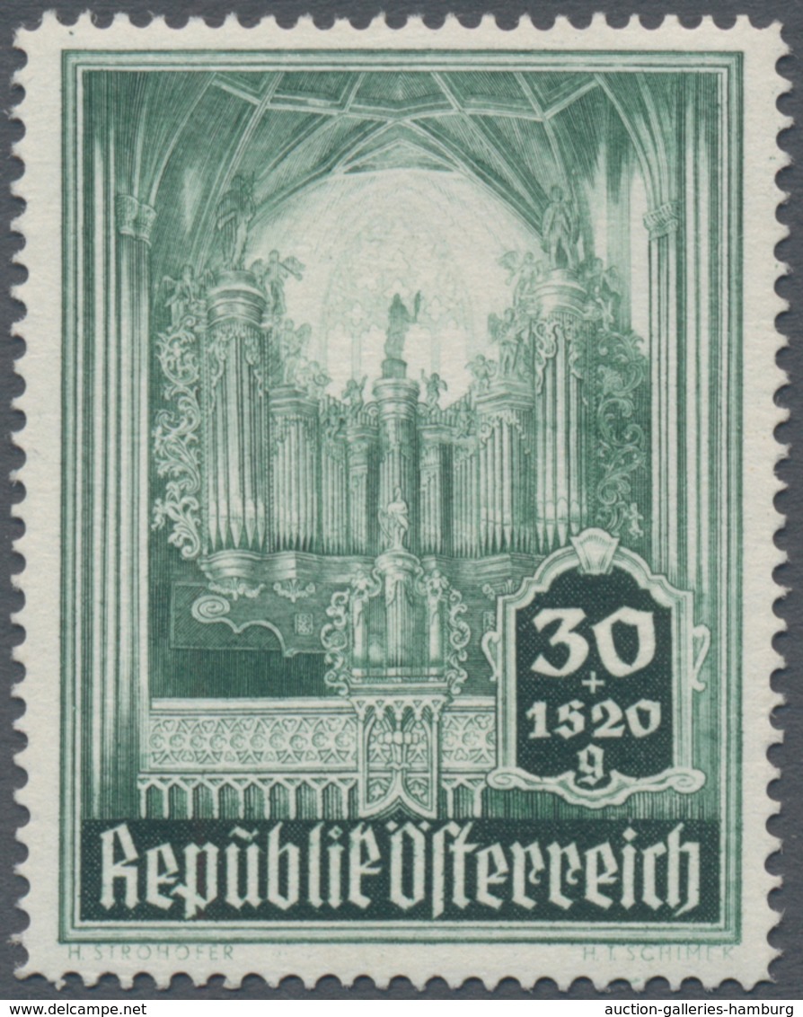 Österreich: 1946, Stephansdom, komplette Serie von zehn Werten je als Probedruck in abweichenden Far