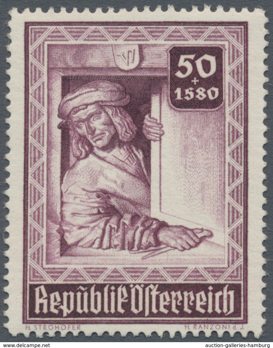 Österreich: 1946, Stephansdom, komplette Serie von zehn Werten je als Probedruck in abweichenden Far