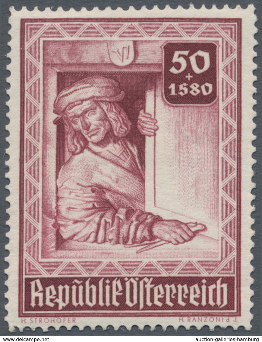 Österreich: 1946, Stephansdom, komplette Serie von zehn Werten je als Probedruck in abweichenden Far