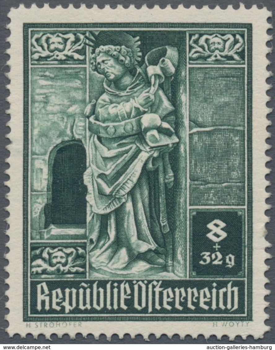 Österreich: 1946, 8 Gr. + 32 Gr. "Stephansdom", Probedruck In Verausgabter Farbe, Linienzähnung 14½, - Ungebraucht