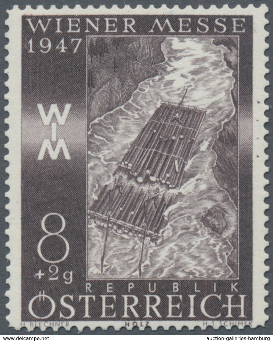 Österreich: 1947, 8 Gr. + 2 Gr. "Frühjahrsmesse", Vier Farbproben In Violettbraun, Gelblichbraun, St - Ungebraucht