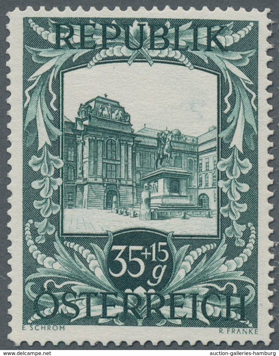 Österreich: 1947, 35 Gr. + 15 Gr. "Kunstausstellung", 22 Verschiedene Farbproben In Linienzähnung 14 - Ungebraucht